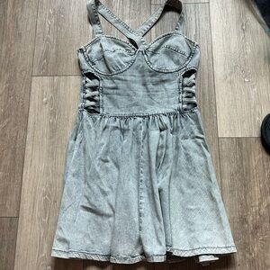 Topshop Gray Casual Dress